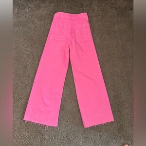 Zara Pink Flare Wide Leg Jeans